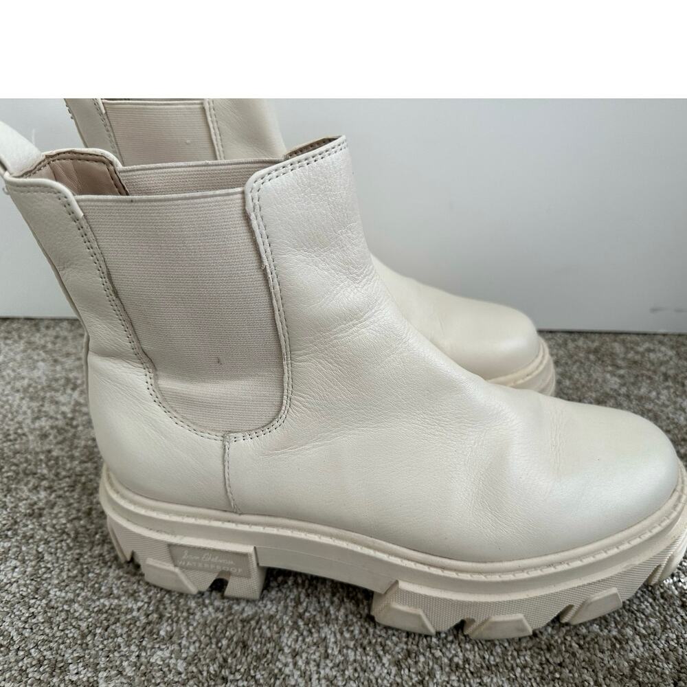 Sam Edelman Womens Daelyn Chelsea Boot Ivory Size 10 Leather